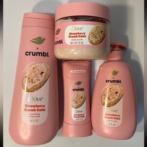 Dove x Crumbl Strawberry Cookie 4 pc full set